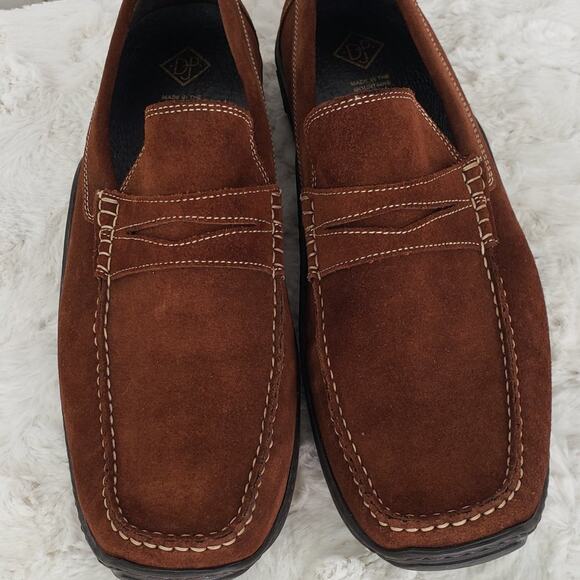 Donald Pliner Endo Brown Suede Loafers Size 10.5 - Picture 2 of 10